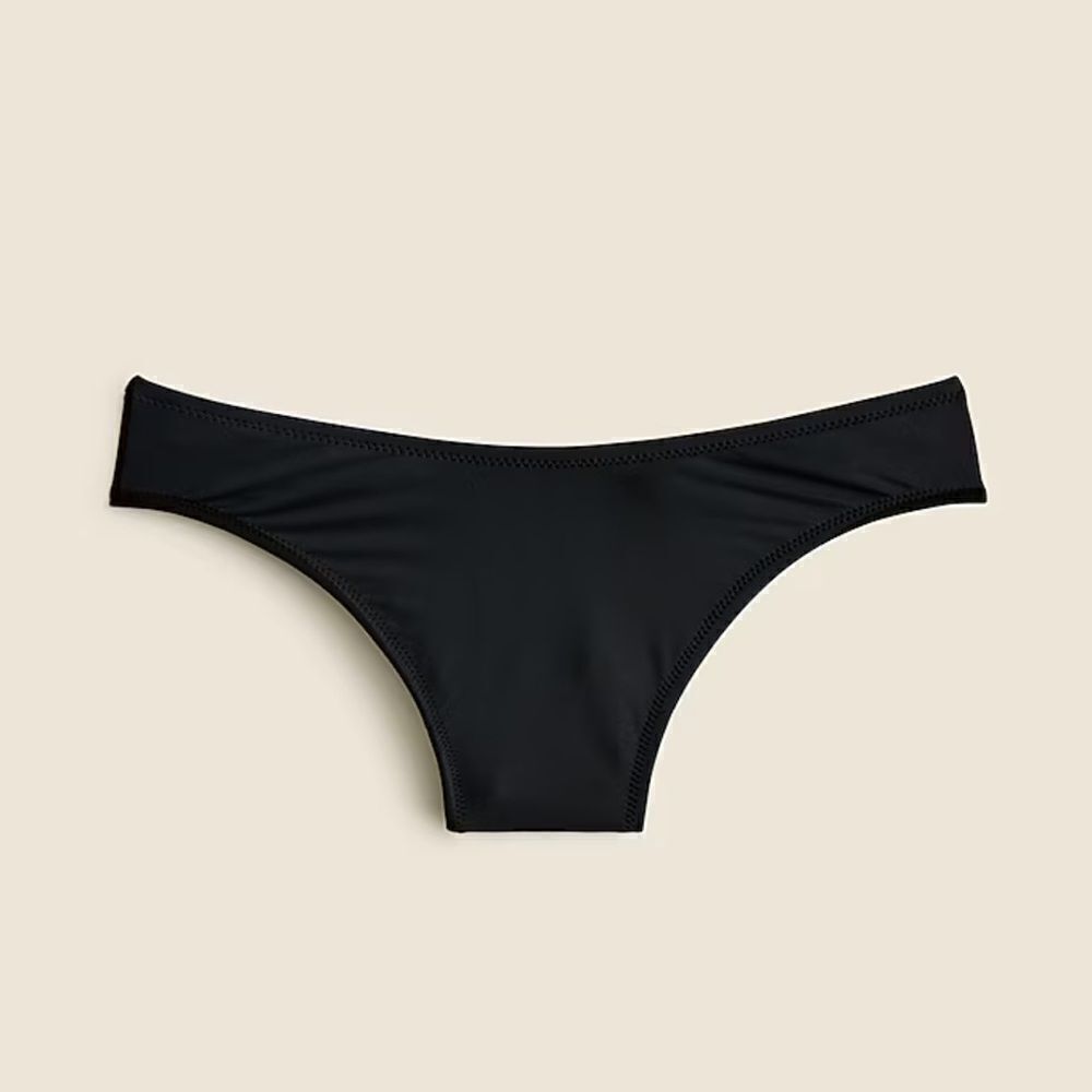 J. CREW 90's High Leg Bikini Bottoms Black *NEW*